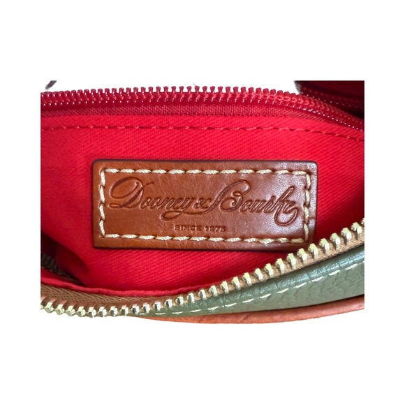 Authentic Dooney & Bourke Green and Brown Crossbody Bag - Picture 7 of 9